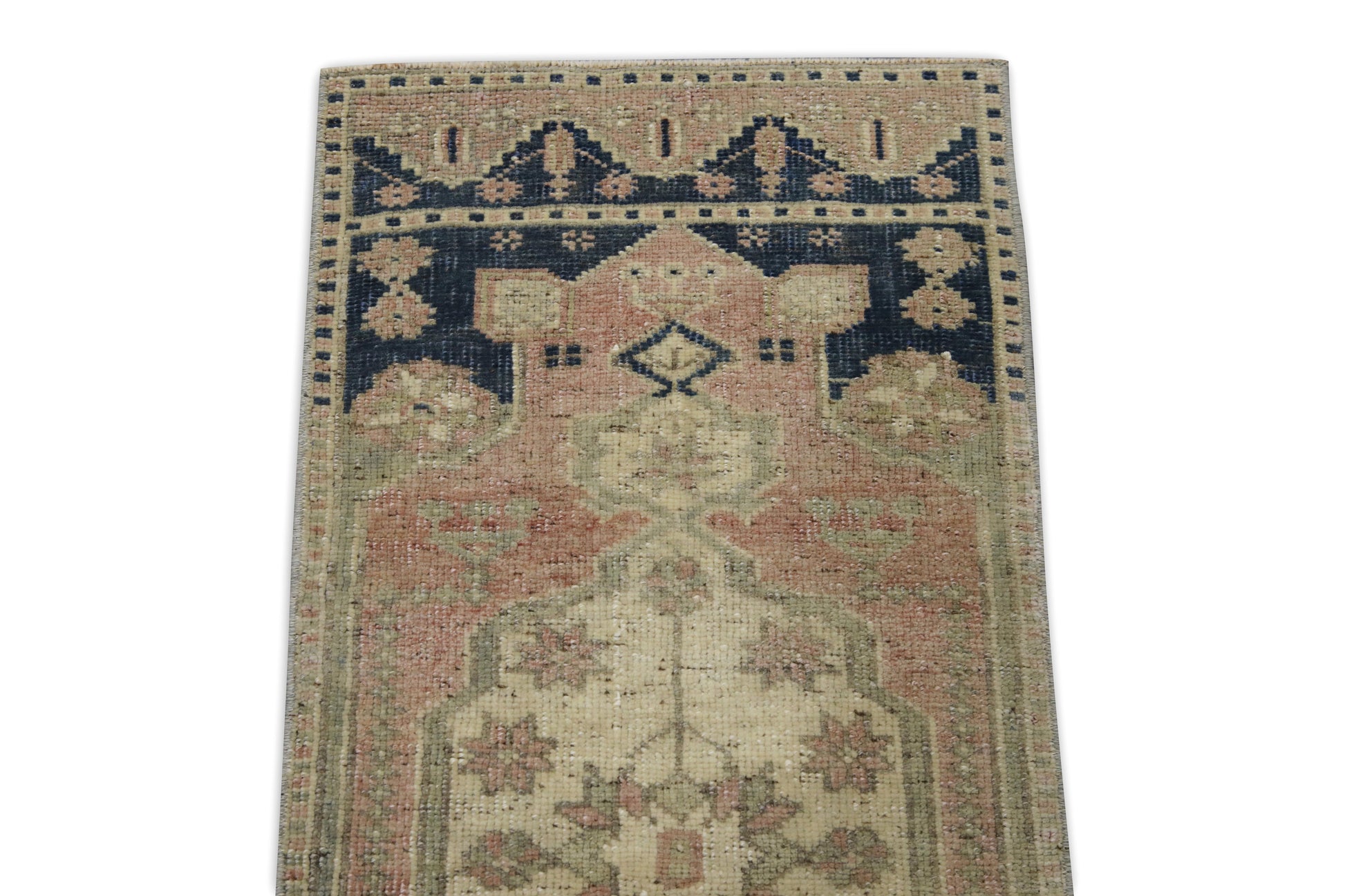 Oriental Hand Knotted Vintage Turkish Mini Rug 1'3" x 3'1" #8997