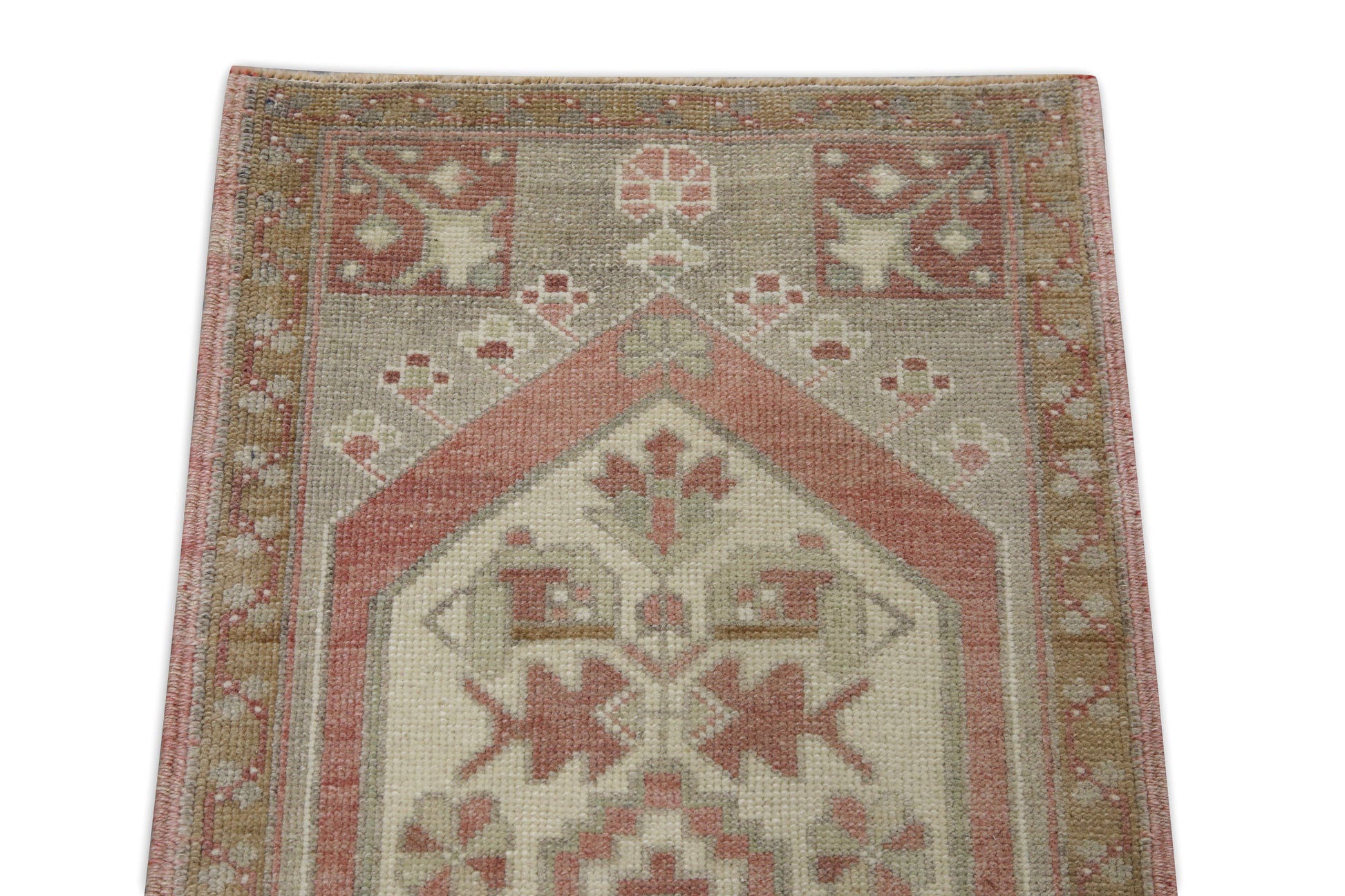 Oriental Hand Knotted Vintage Turkish Mini Rug 1'7" x 3'1" #8588