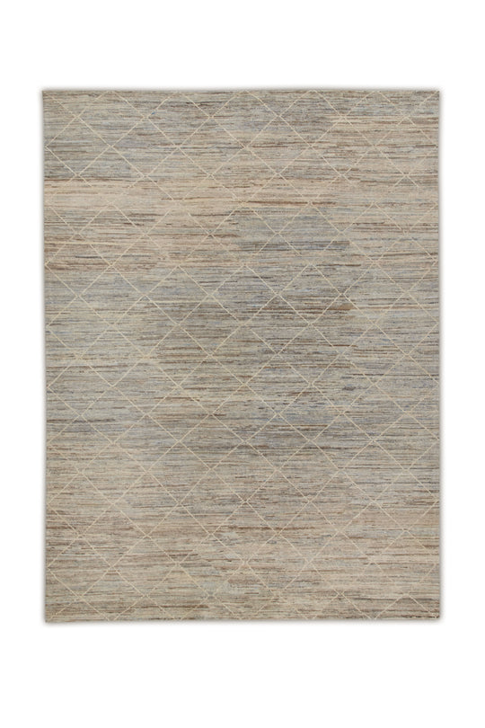 #7056 Hand Knotted Turkish Modern Rug 9'1" x 12'