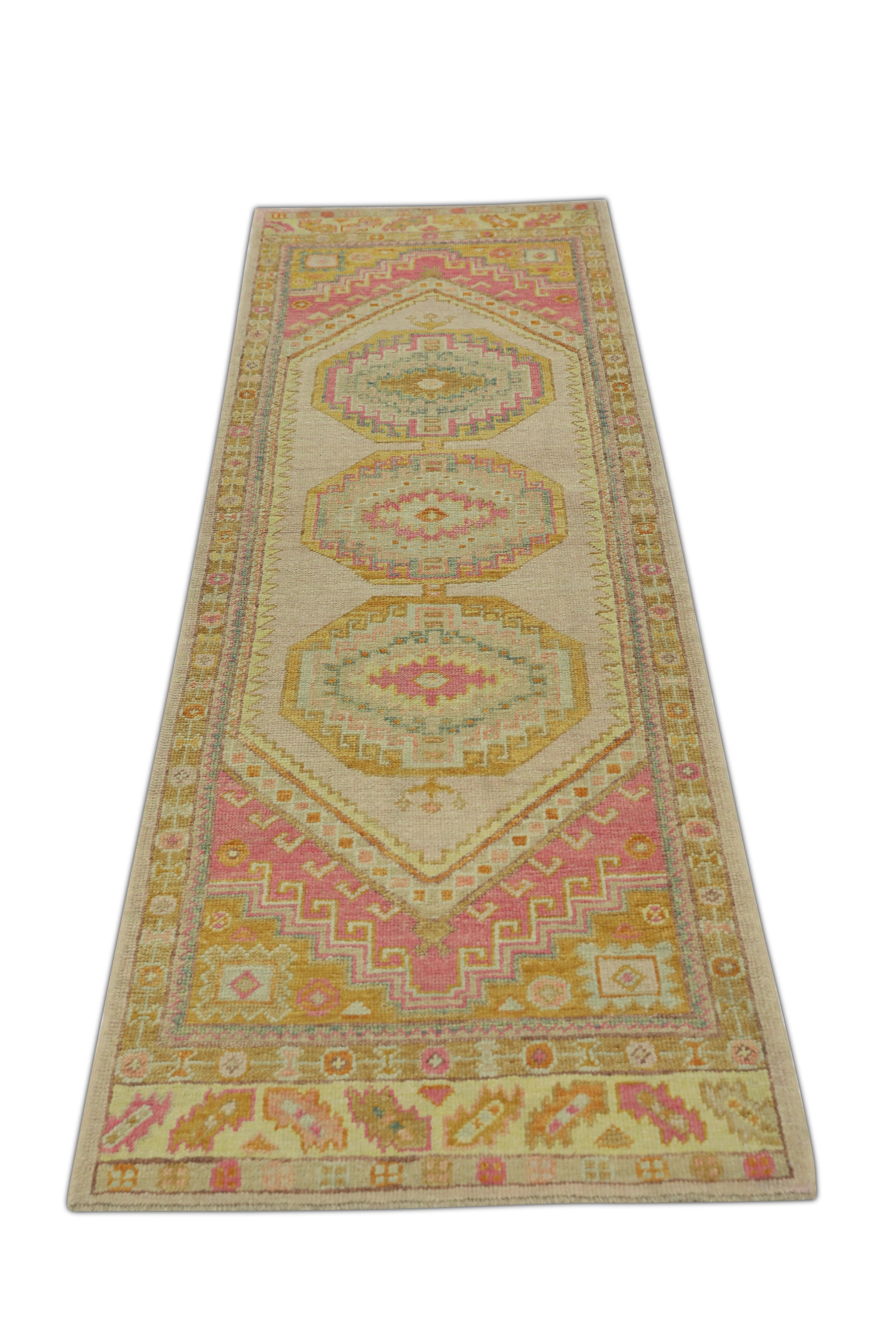 Turkish Oushak Rug 3' x 9'7" #643