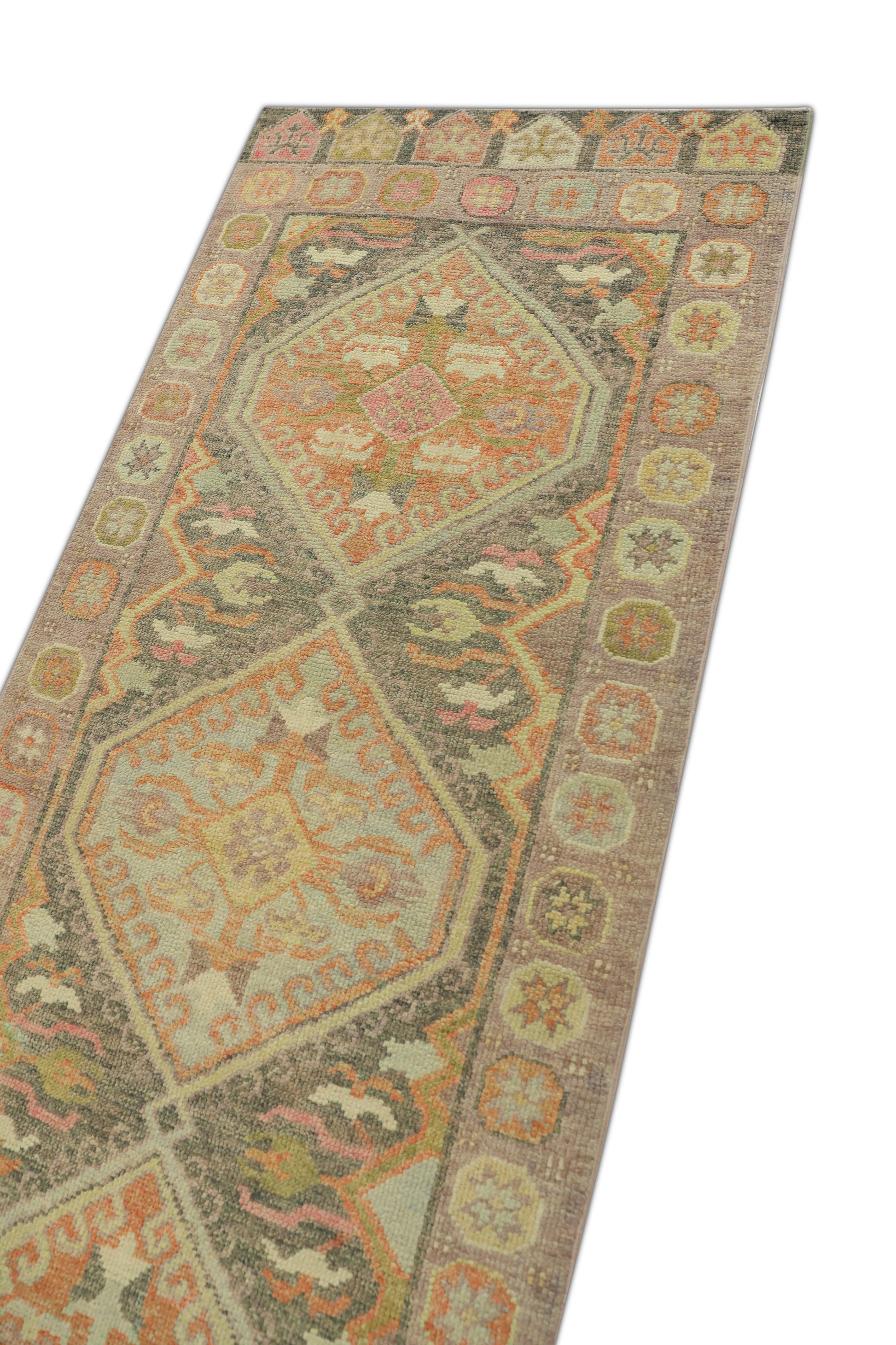 Turkish Oushak Rug  3'1" x 8'2" #1287