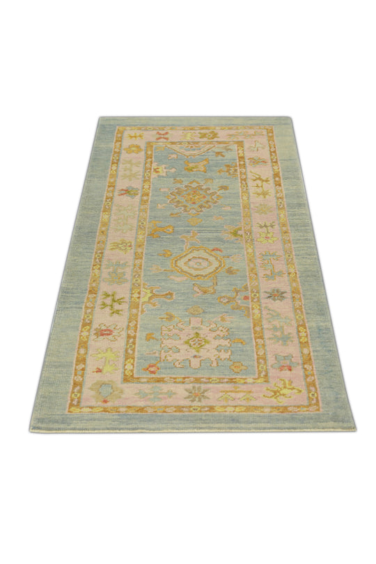 #729 Turkish Oushak 3'1" x 6'9"