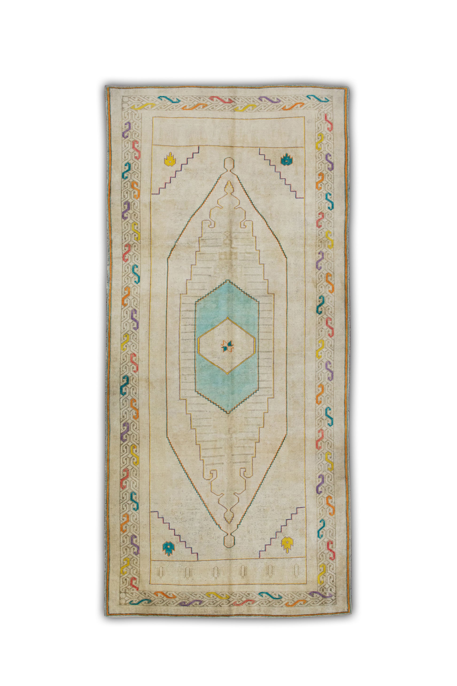 Turkish Vintage Anatolian Rug  5'2" x 10'8" #24