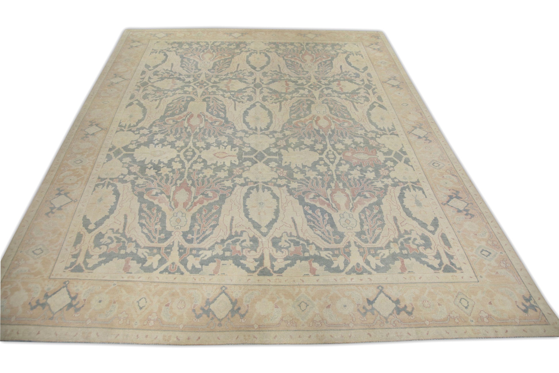 Turkish Antique Look Oushak Rug 9'5" x 11'9"  #5050