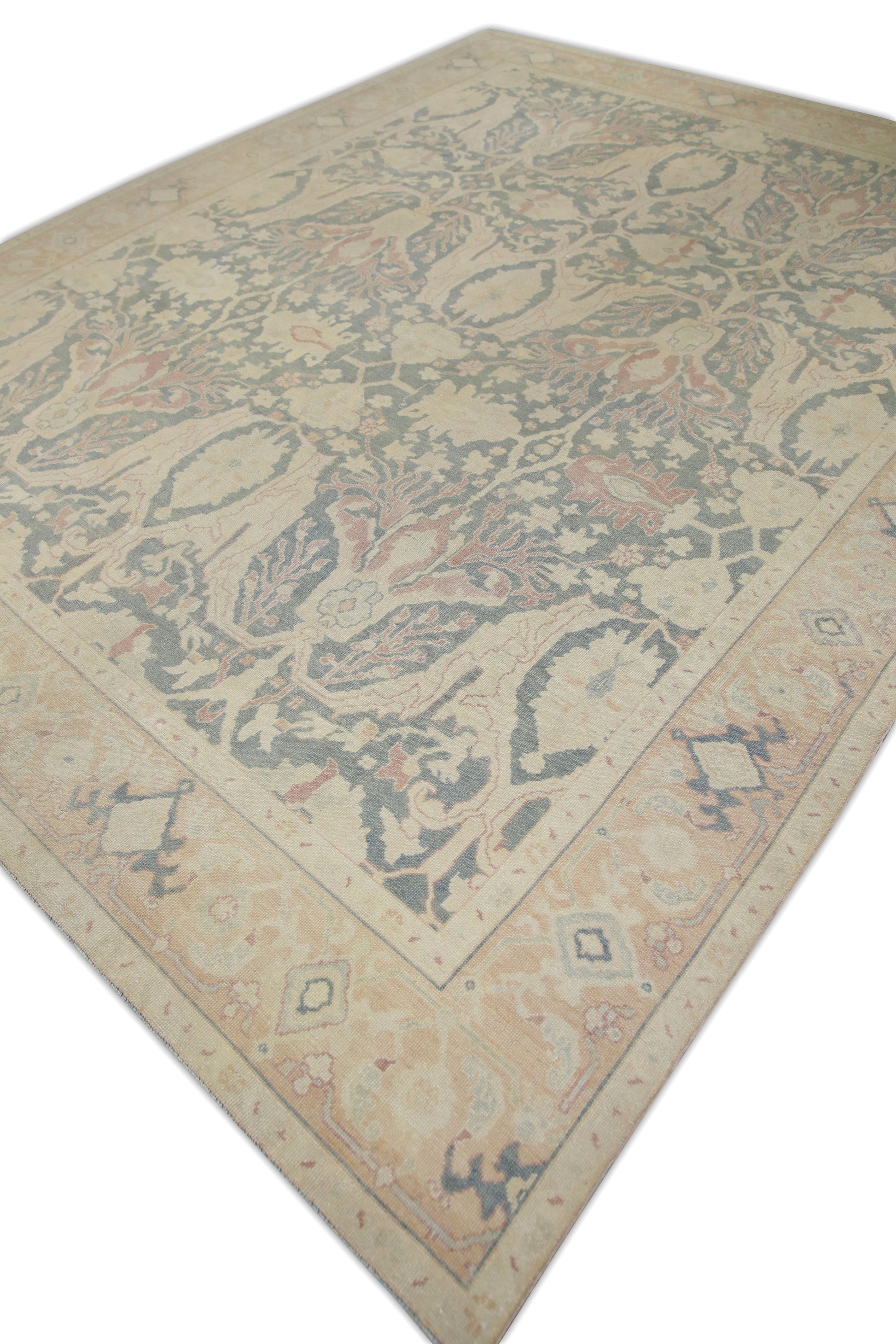 Turkish Antique Look Oushak Rug 9'5" x 11'9"  #5050