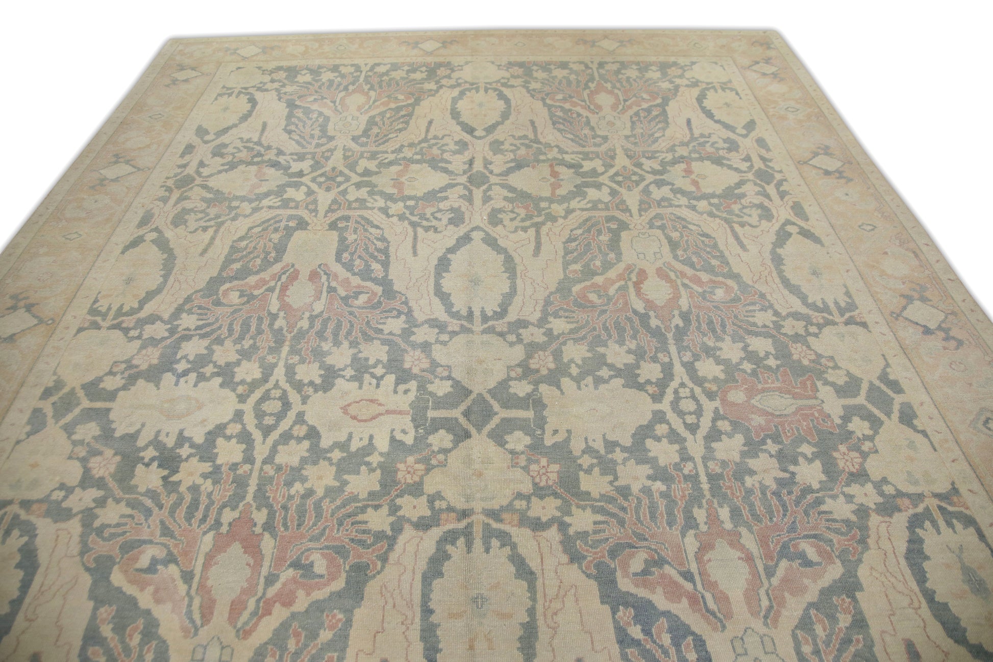 Turkish Antique Look Oushak Rug 9'5" x 11'9"  #5050