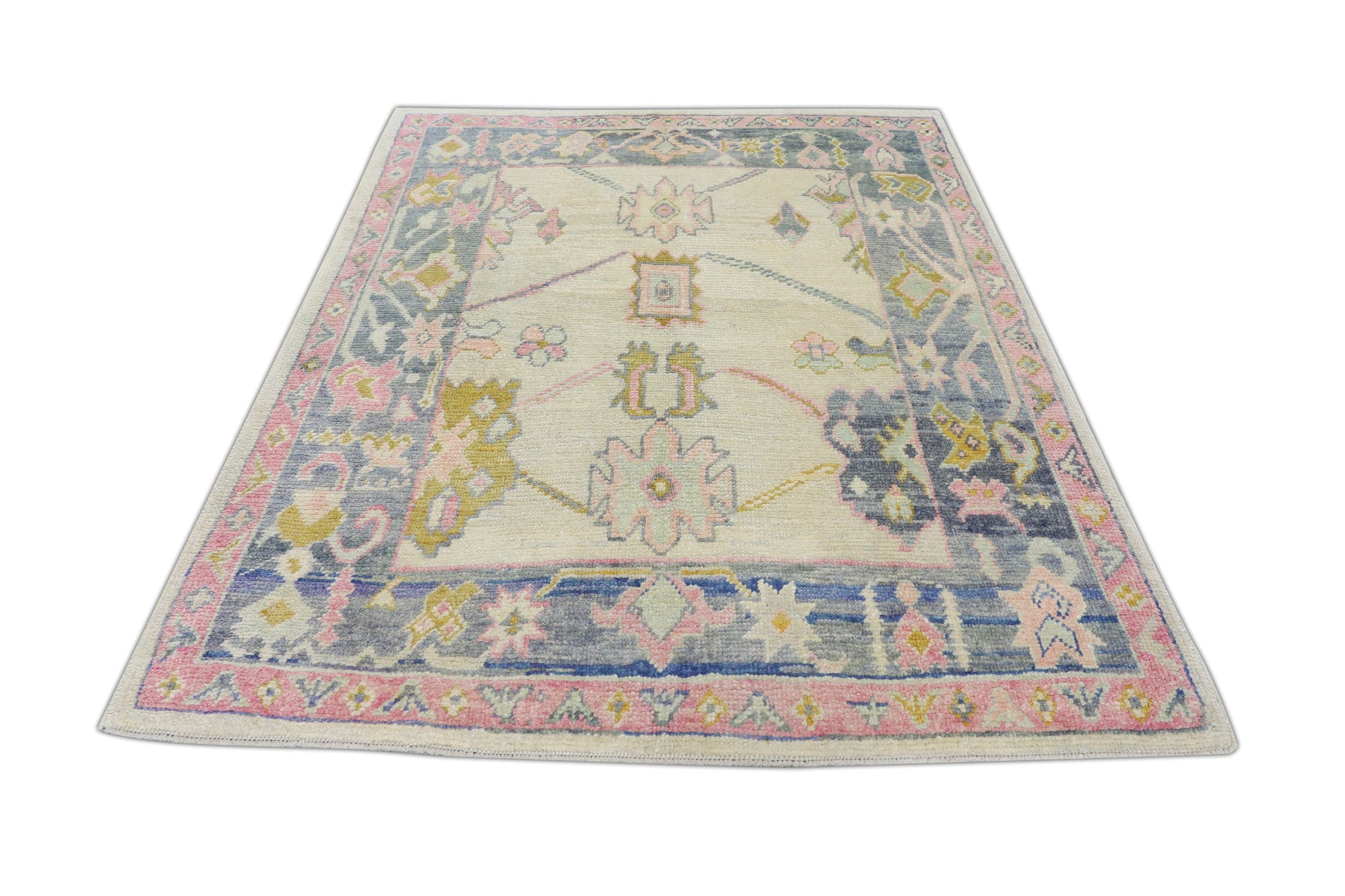 Turkish Oushak Rug 5'8" x 6'11" #4608