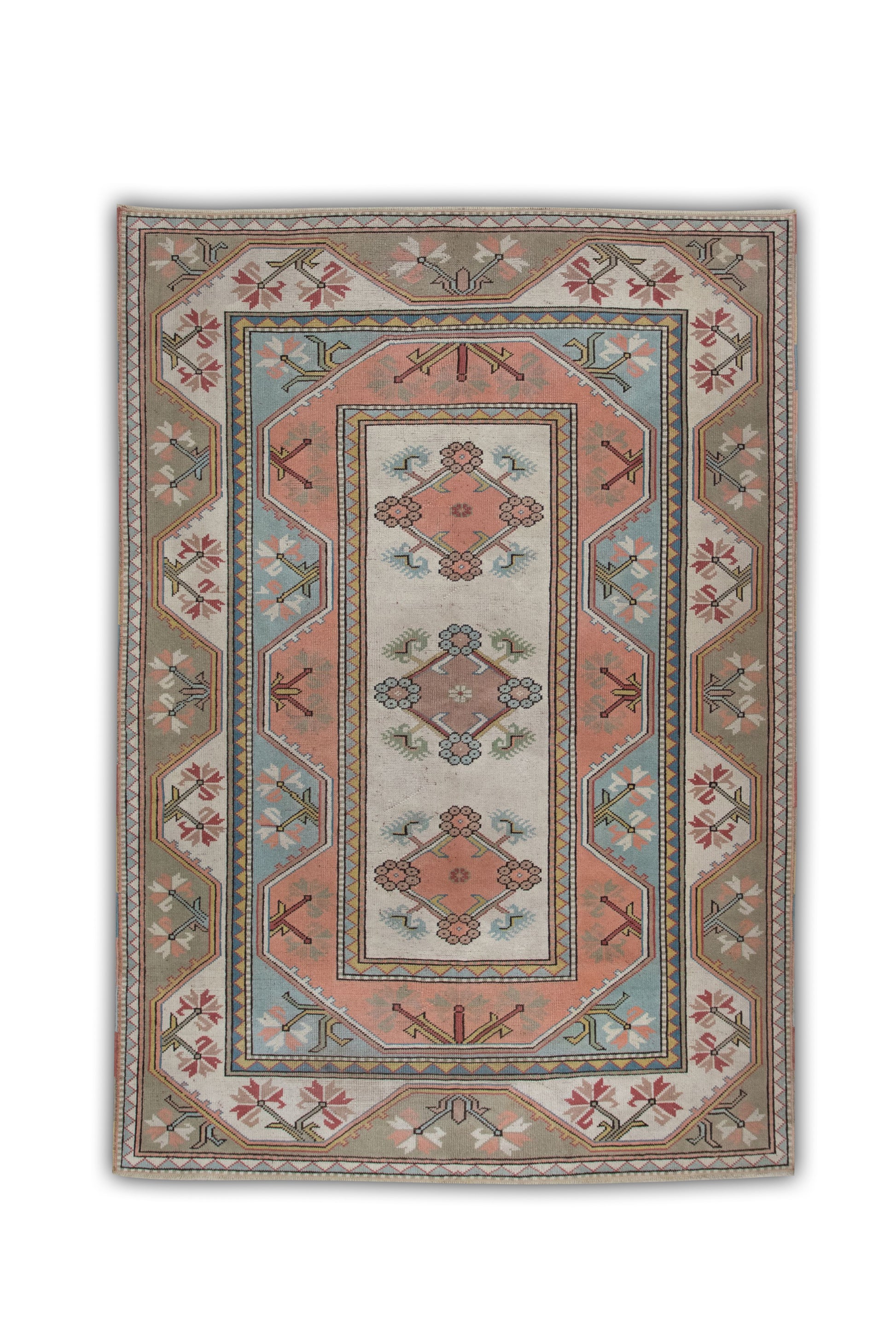 Turkish Vintage Anatolian Rug  5'10" x 8'3" #511