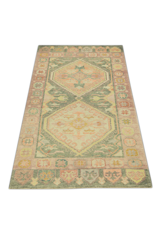 #1244 Turkish Oushak 3'1" x 6'6"