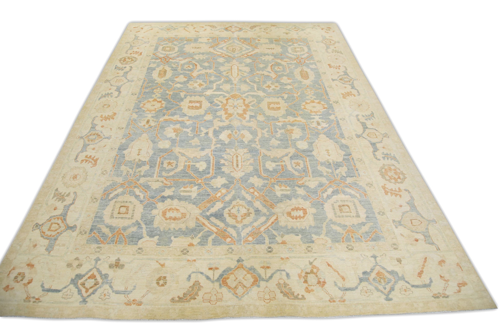 Turkish Antique Look Oushak Rug 8'10" x 12'4"  #5061