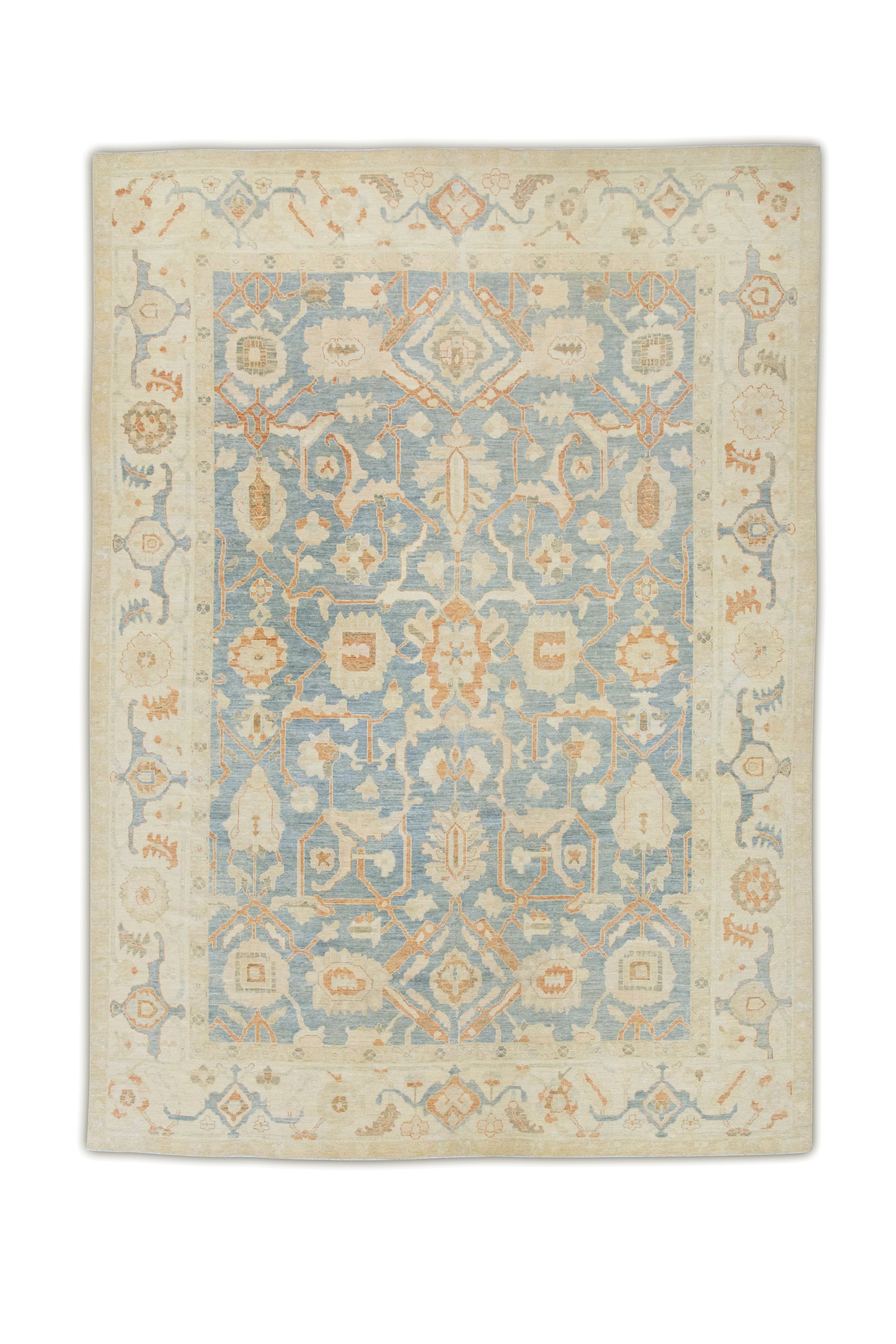 Turkish Antique Look Oushak Rug 8'10" x 12'4"  #5061