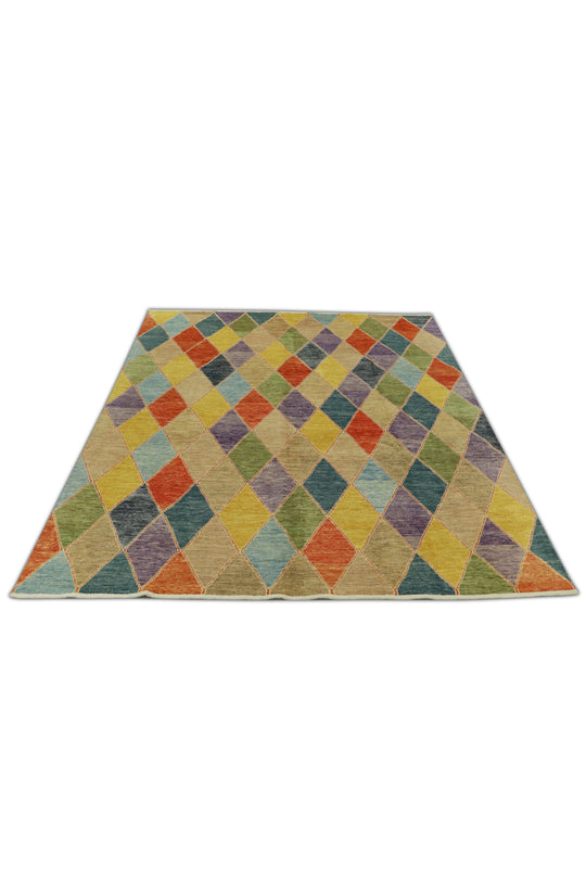 #M-1027 Hand Knotted Turkish Modern Rug 8'2" x 10'4"