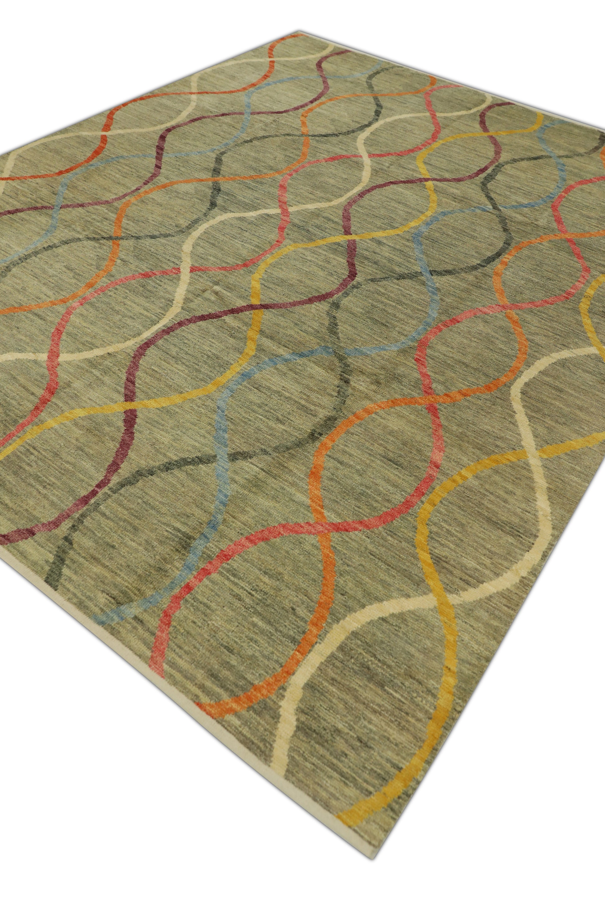 Turkish Tulu Rug Hand Knotted 8'4" x 10'1" #M-1010