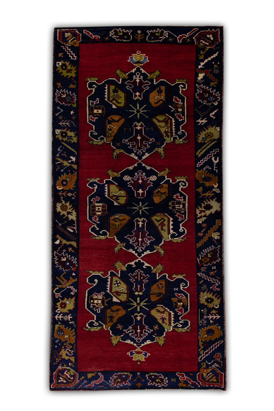 #240 Turkish Vintage Anatolian Rug  4'10" x 10'5"
