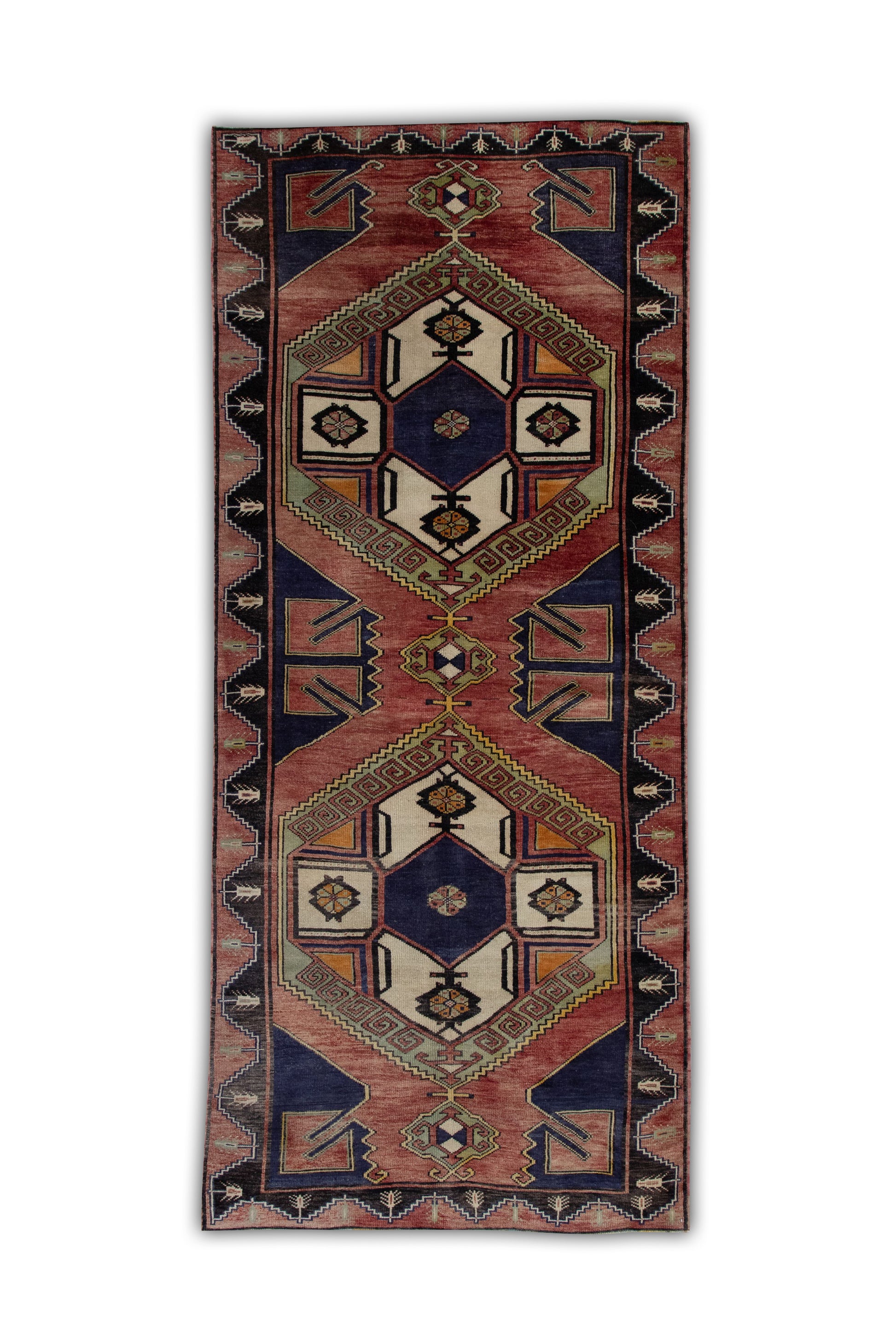 Turkish Vintage Anatolian Rug  4'9" x 11'9" #222