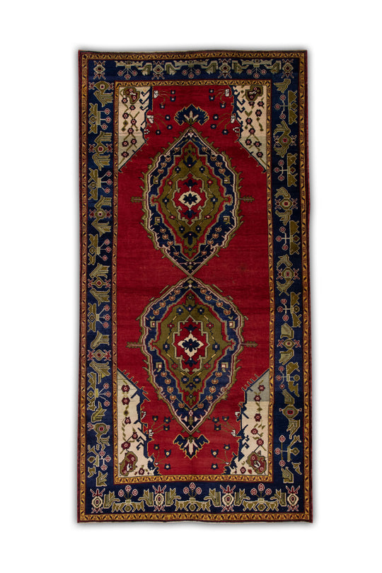 #251 Turkish Vintage Anatolian Rug  5'8" x 11'5"