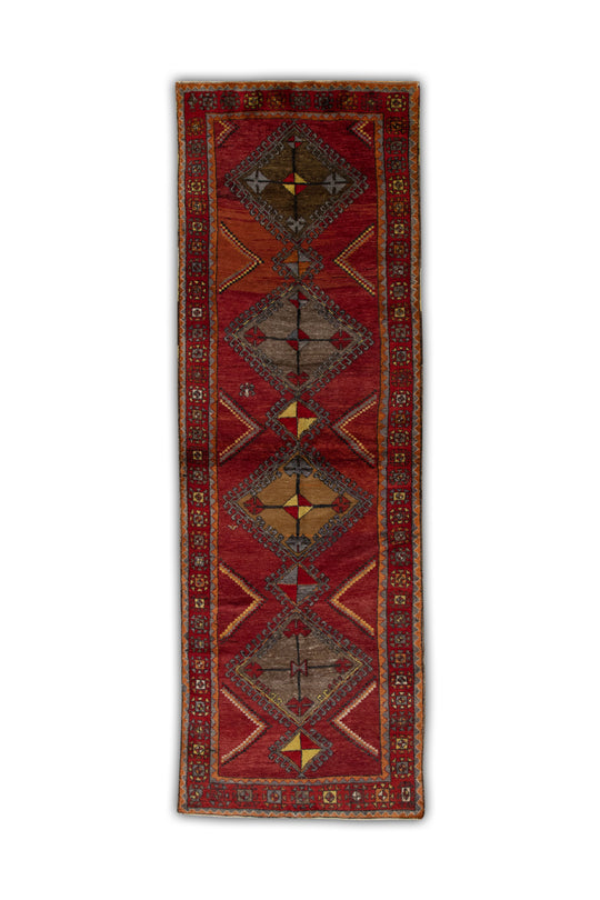 #279 Turkish Vintage Anatolian Rug  4'1" x 12'