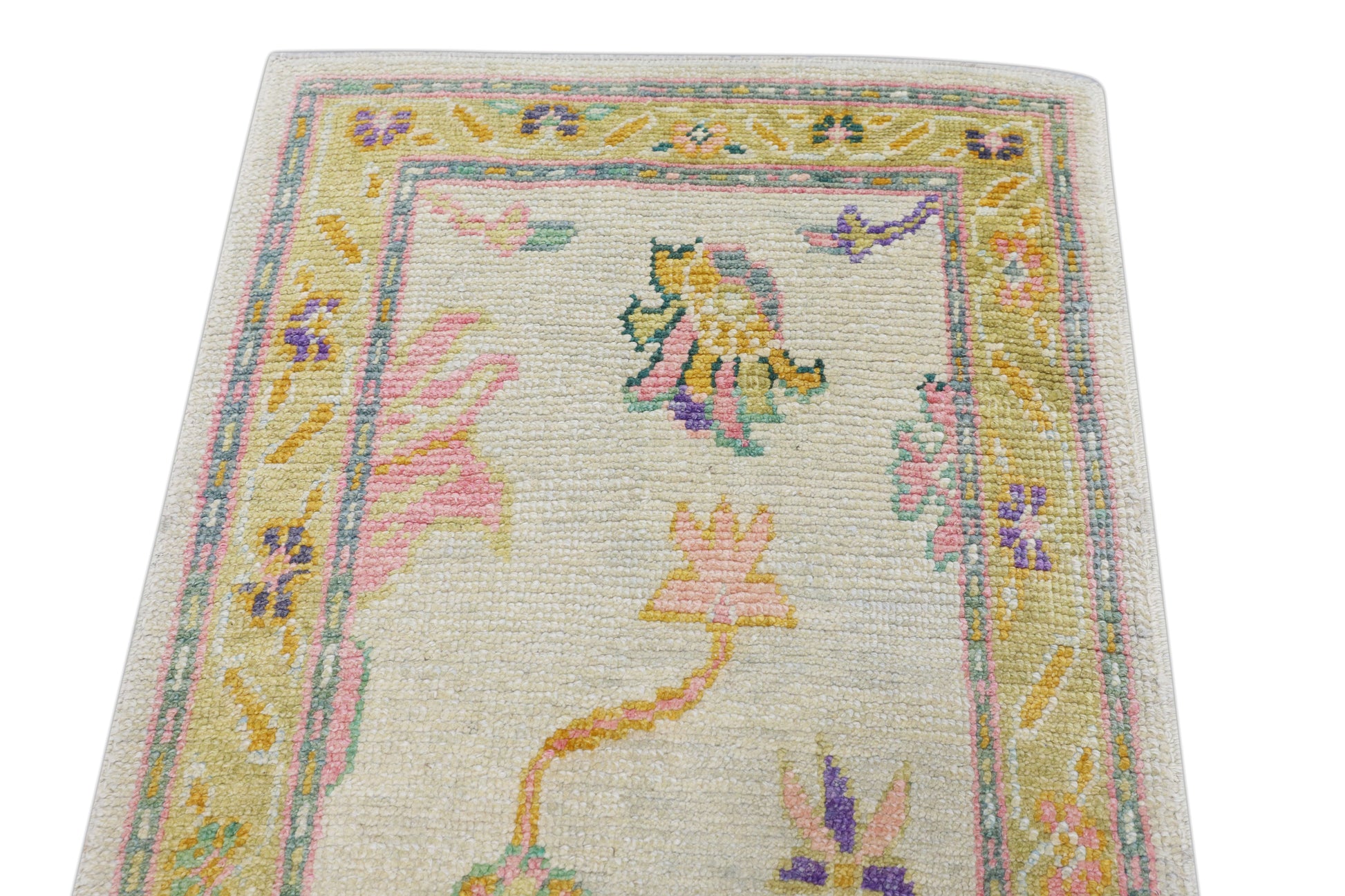 Turkish Oushak Rug 3' x 12'4" #4568