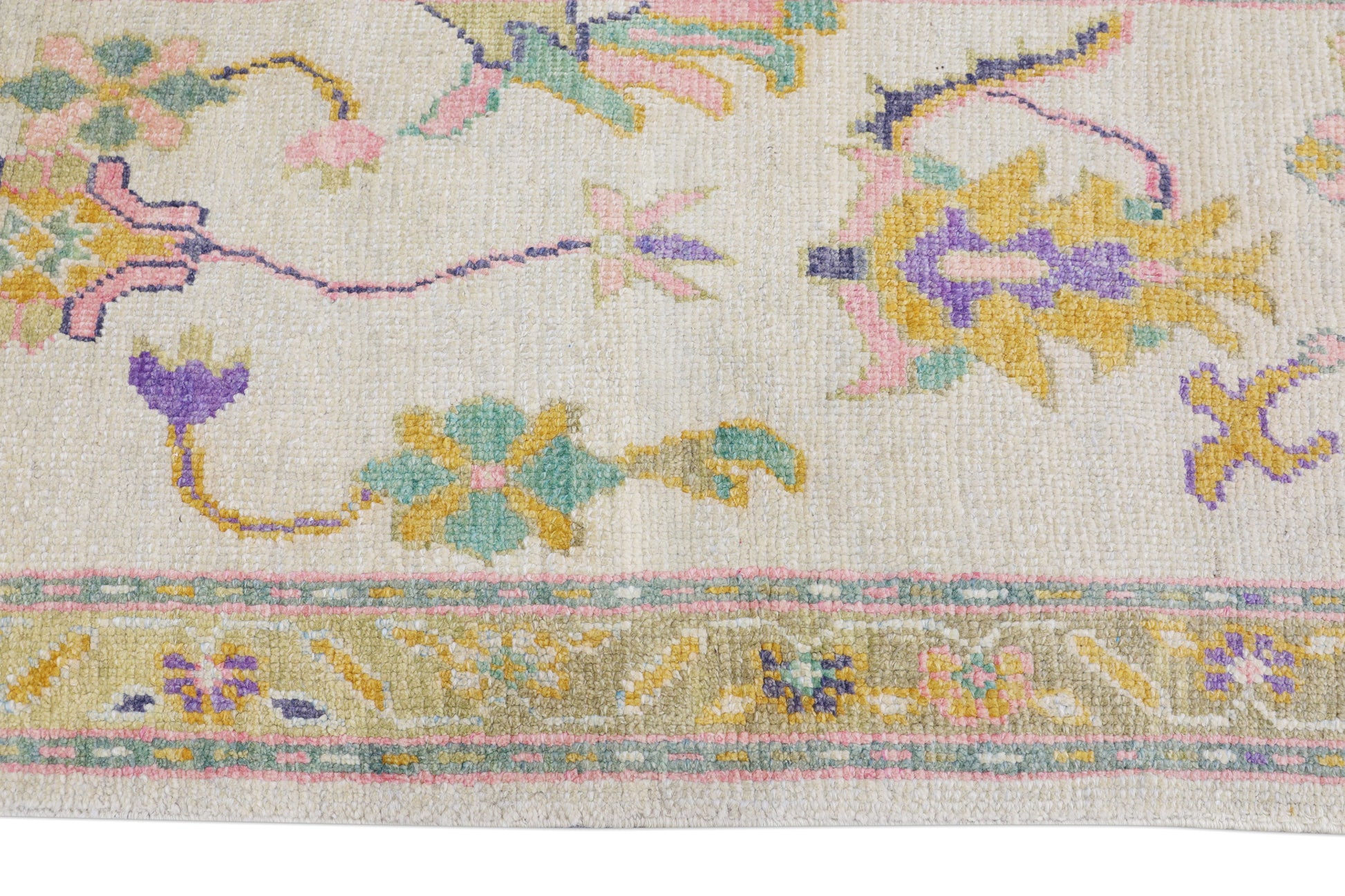 Turkish Oushak Rug 3' x 12'4" #4568