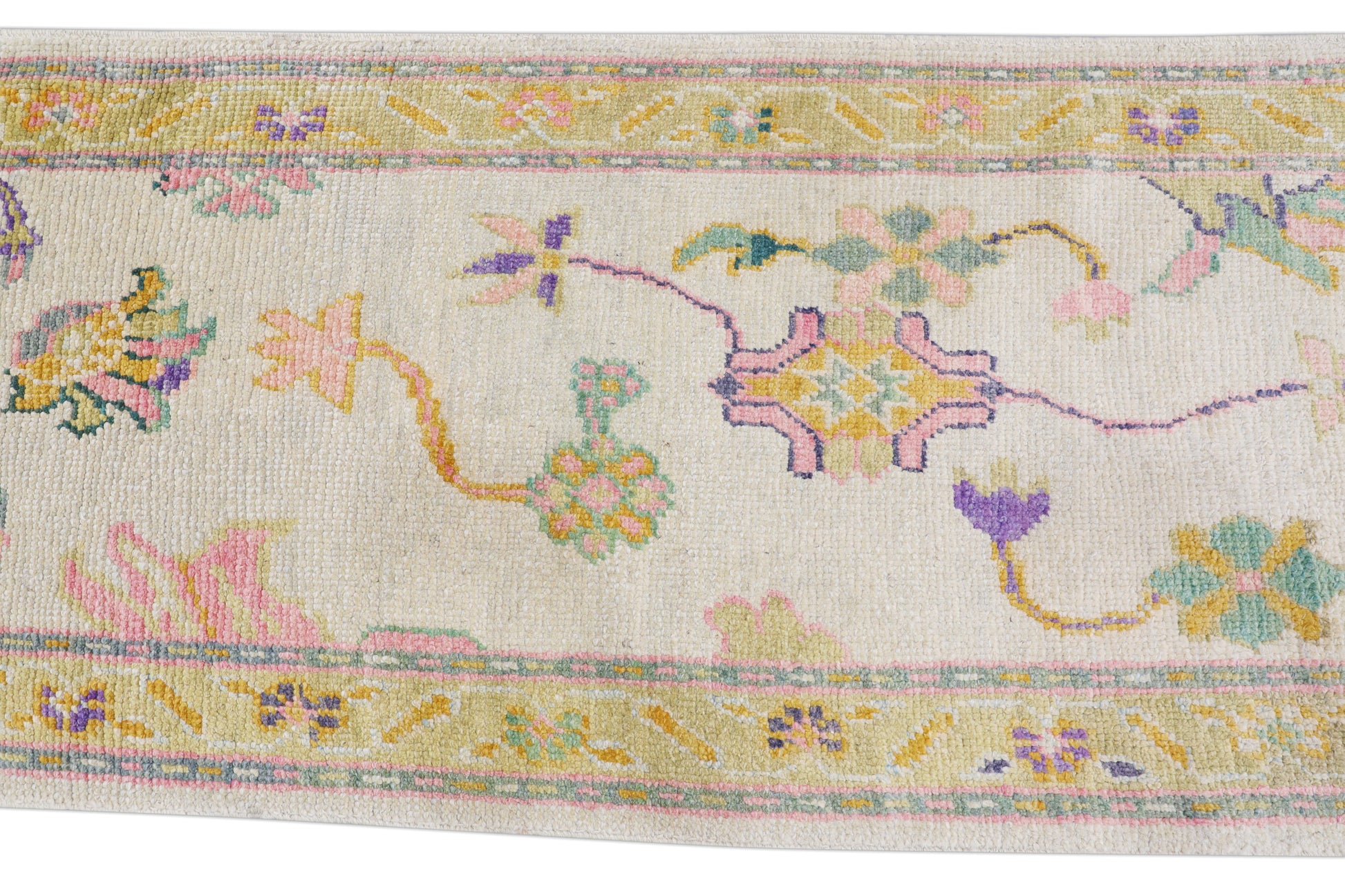 Turkish Oushak Rug 3' x 12'4" #4568