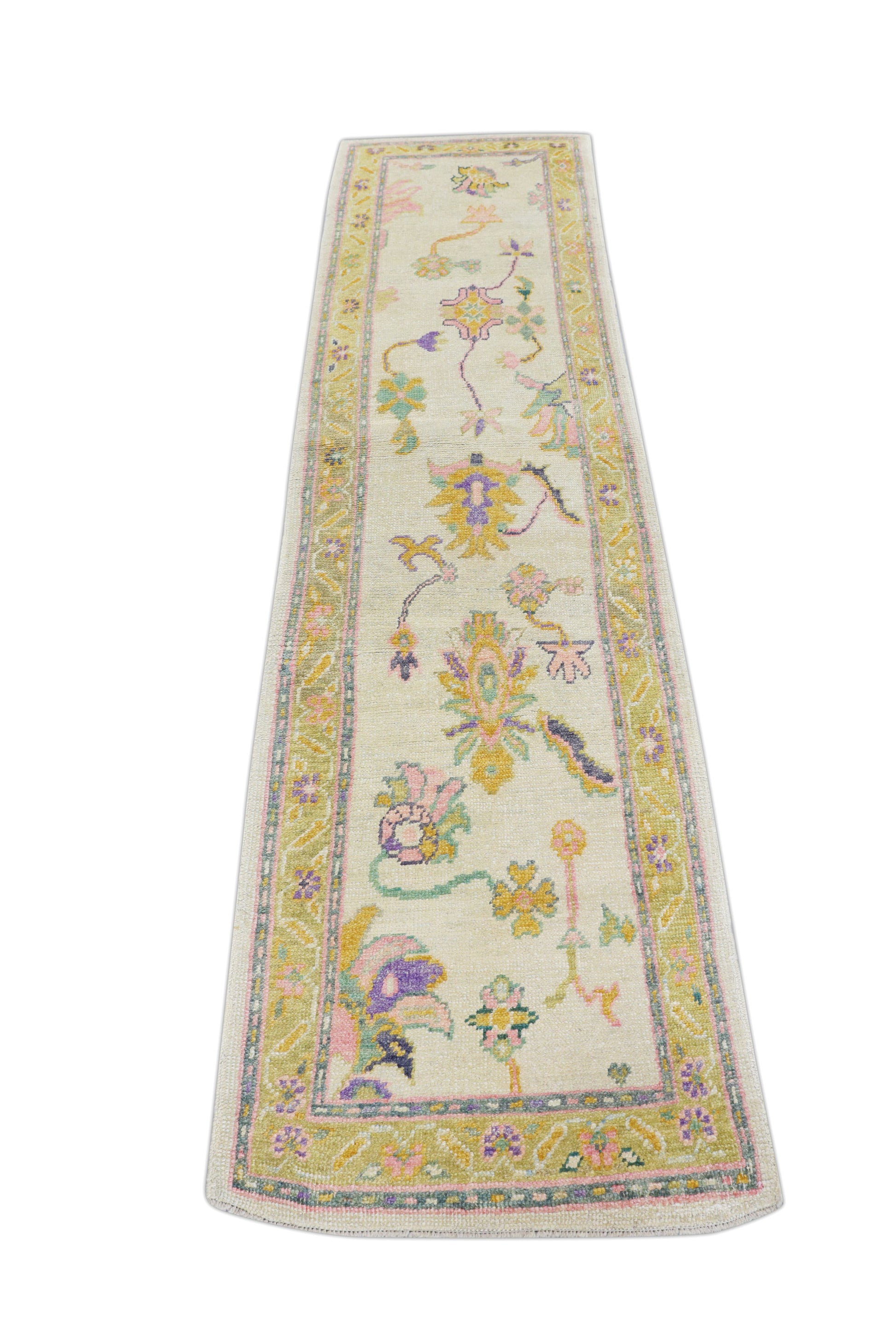 Turkish Oushak Rug 3' x 12'4" #4568
