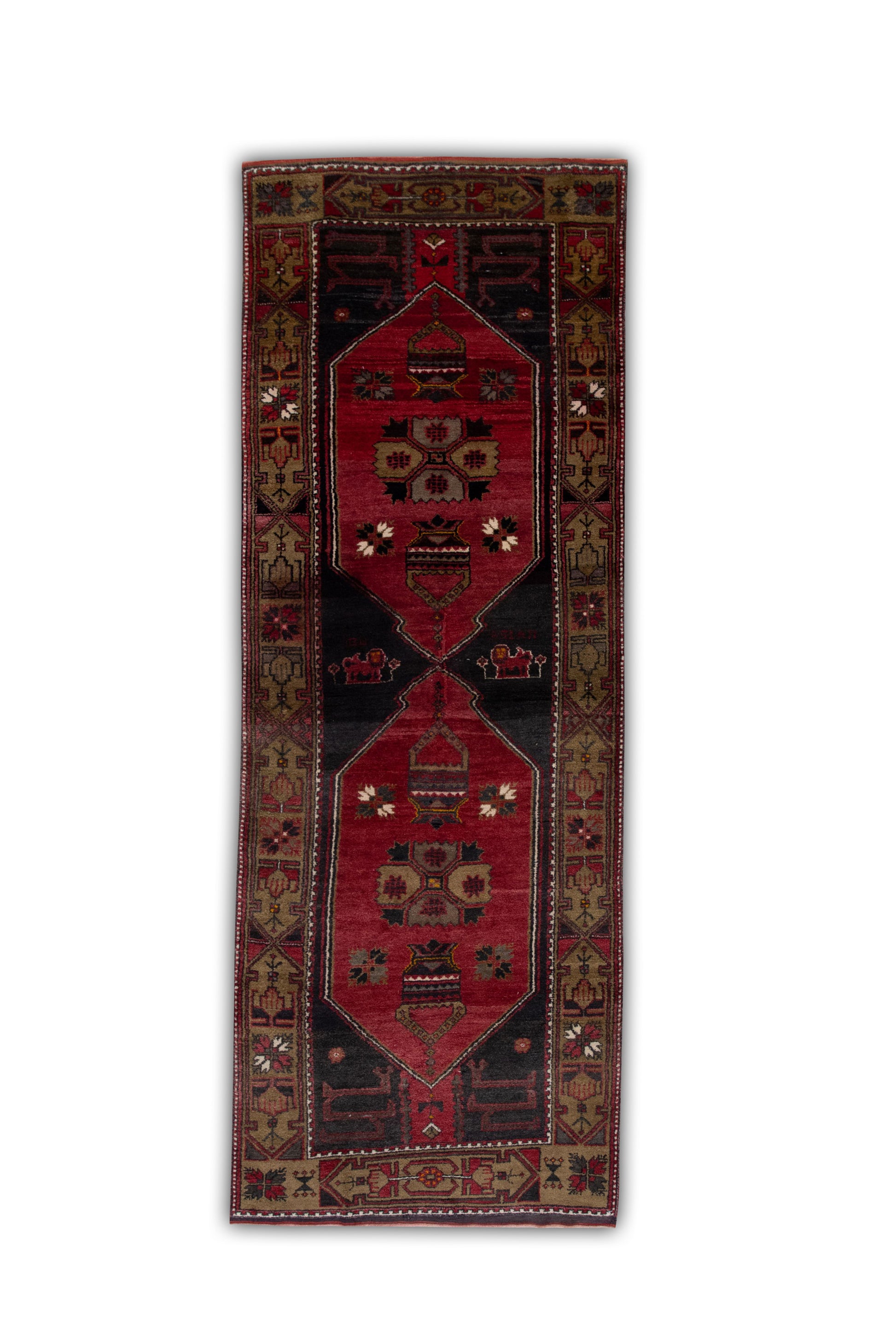 Turkish Vintage Anatolian Rug  3'8" x 9'11" #299