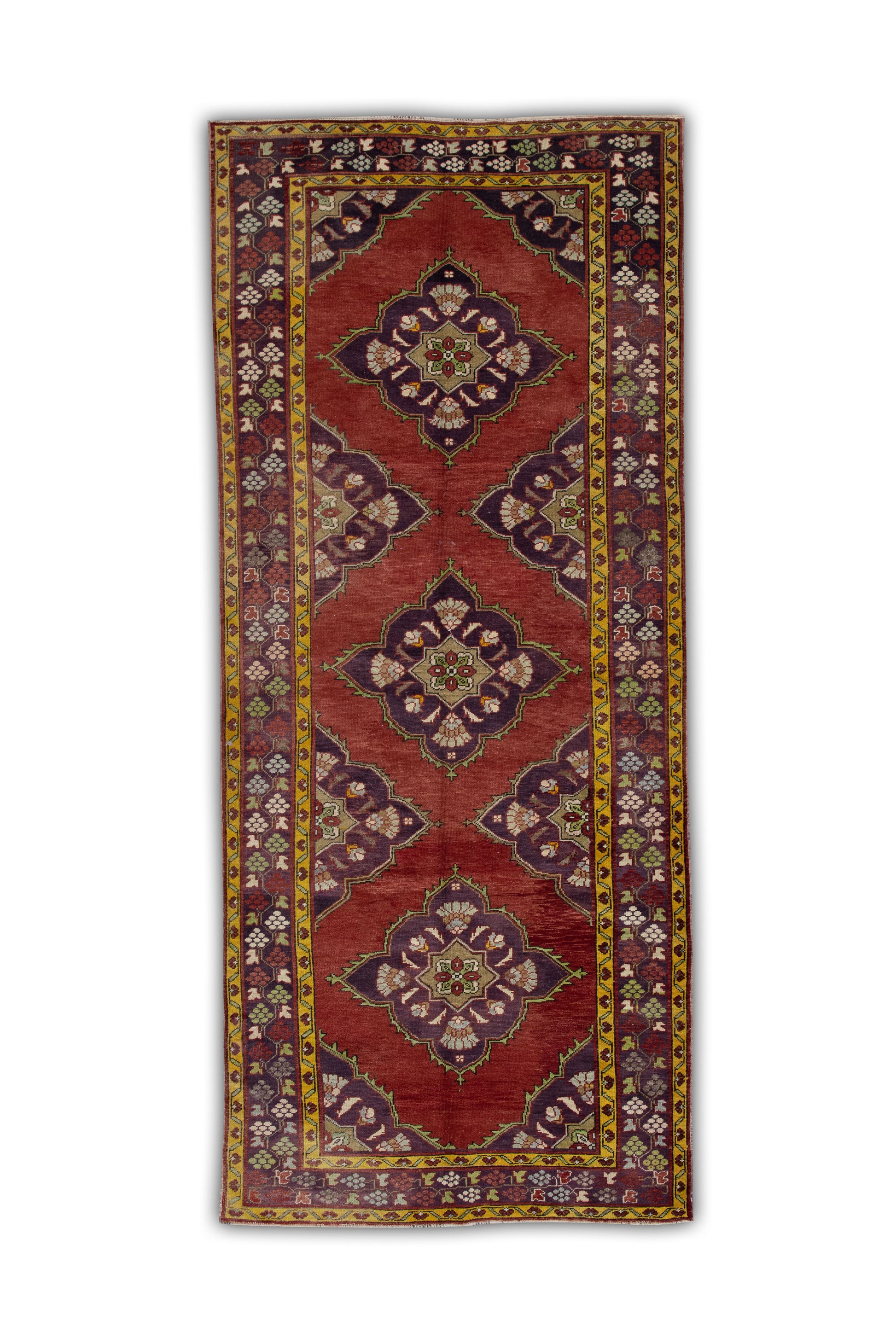 Turkish Vintage Anatolian Rug  4'8" x 11'4" #129