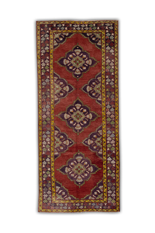 #129 Turkish Vintage Anatolian Rug  4'8" x 11'4"