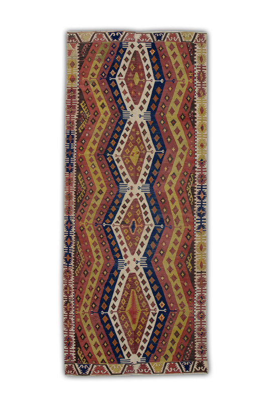 #307 Turkish Vintage Anatolian Rug  5' x 12'