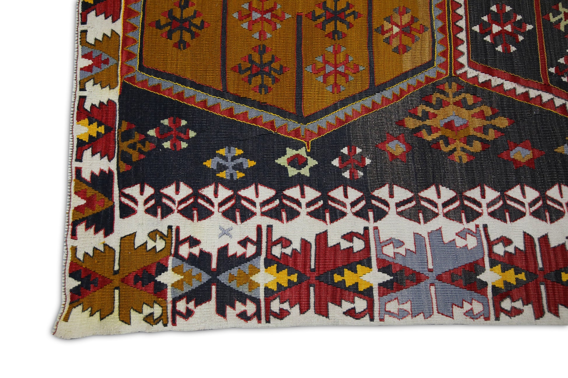 Oriental Flatweave Turkish Antique Kilim  6'4" x 13'10" #309