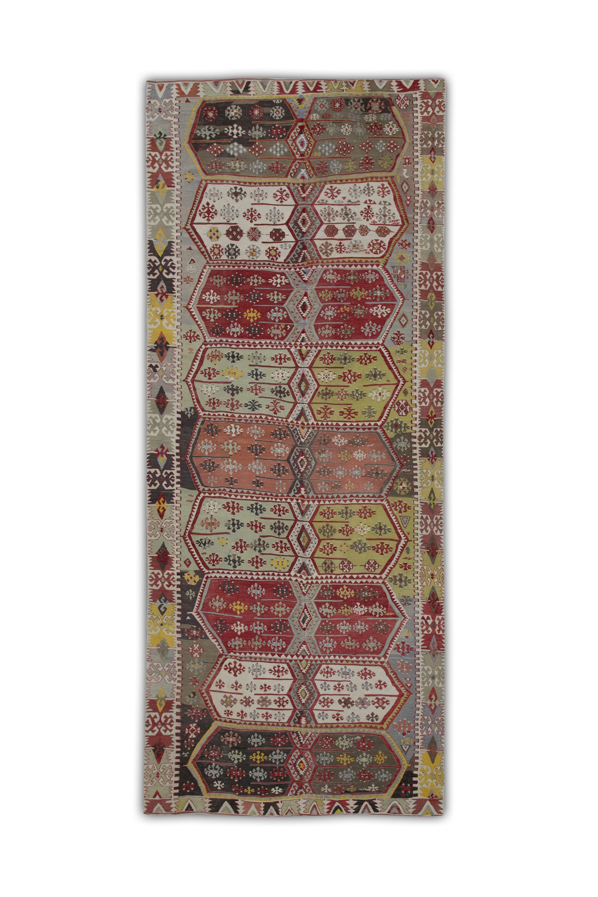 Oriental Flatweave Turkish Antique Kilim  5'5" x 13'5" #308
