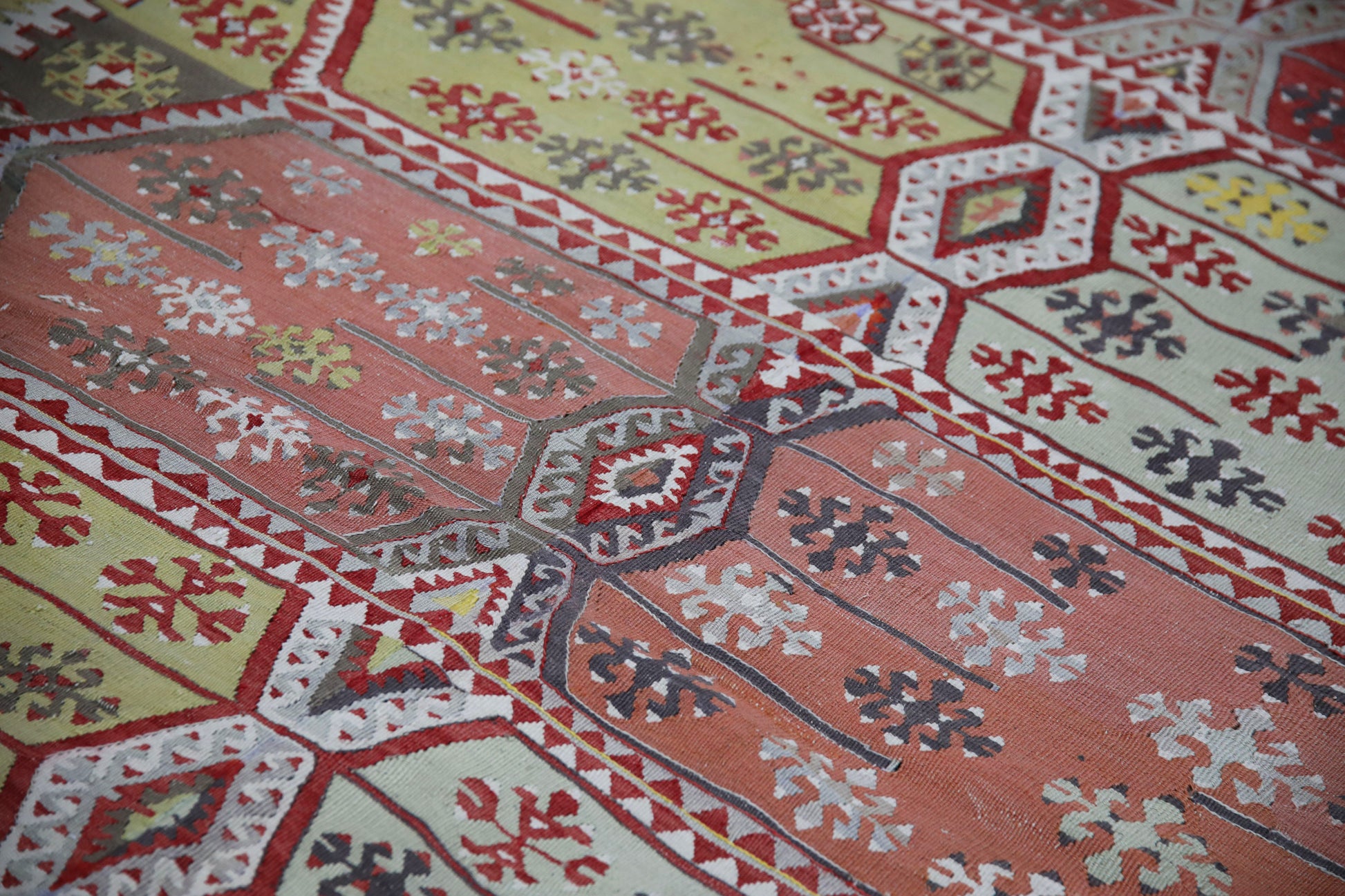 Oriental Flatweave Turkish Antique Kilim  5'5" x 13'5" #308