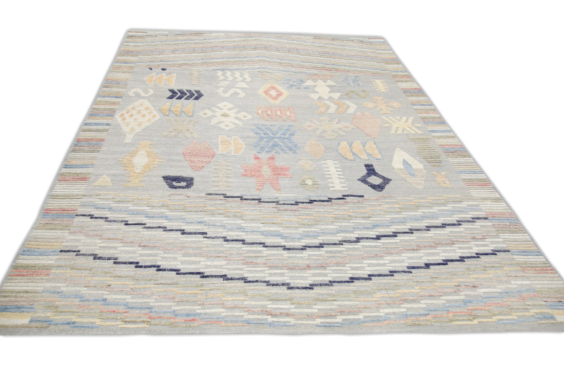 Oriental Flatweave Turkish Kilim 9'1" x 12'1" #6006