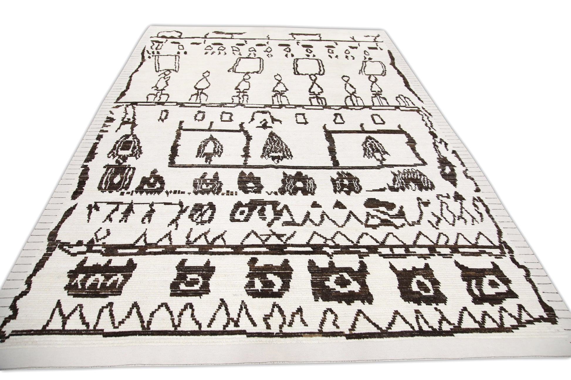 Turkish Tulu Rug Hand Knotted 9' x 12'5" #6210