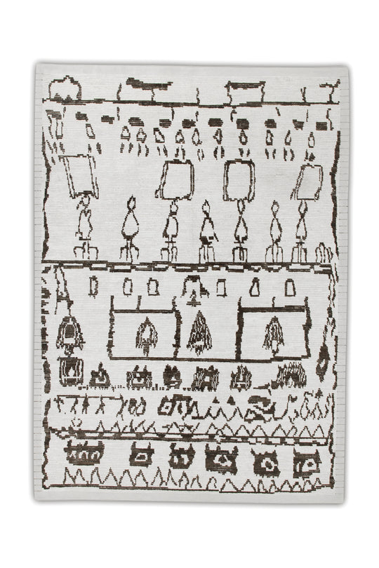 #6216 Hand Knotted Turkish Modern Tulu Rug 7'8" x 10'1"