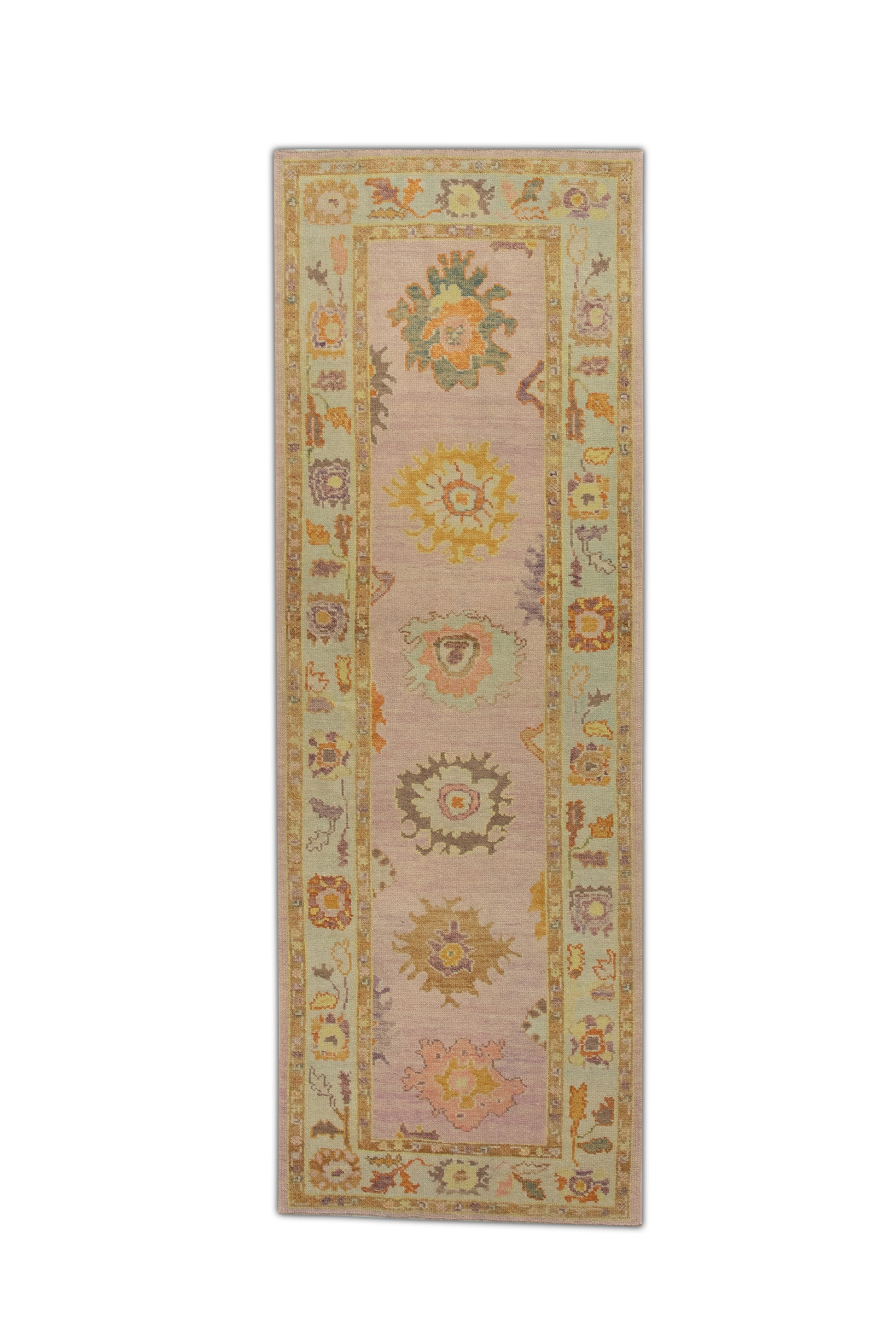 Turkish Oushak Rug 3'2" x 9'2" #92