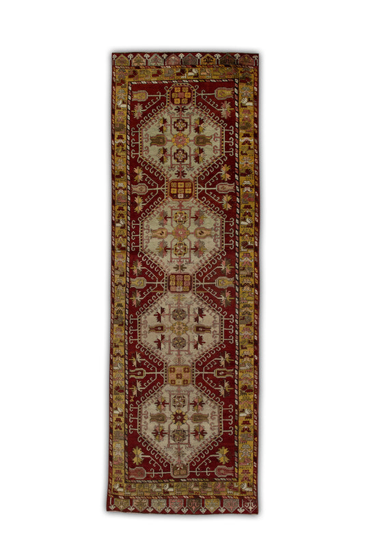 #02 Turkish Vintage Anatolian Rug  4'2" x 13'1"