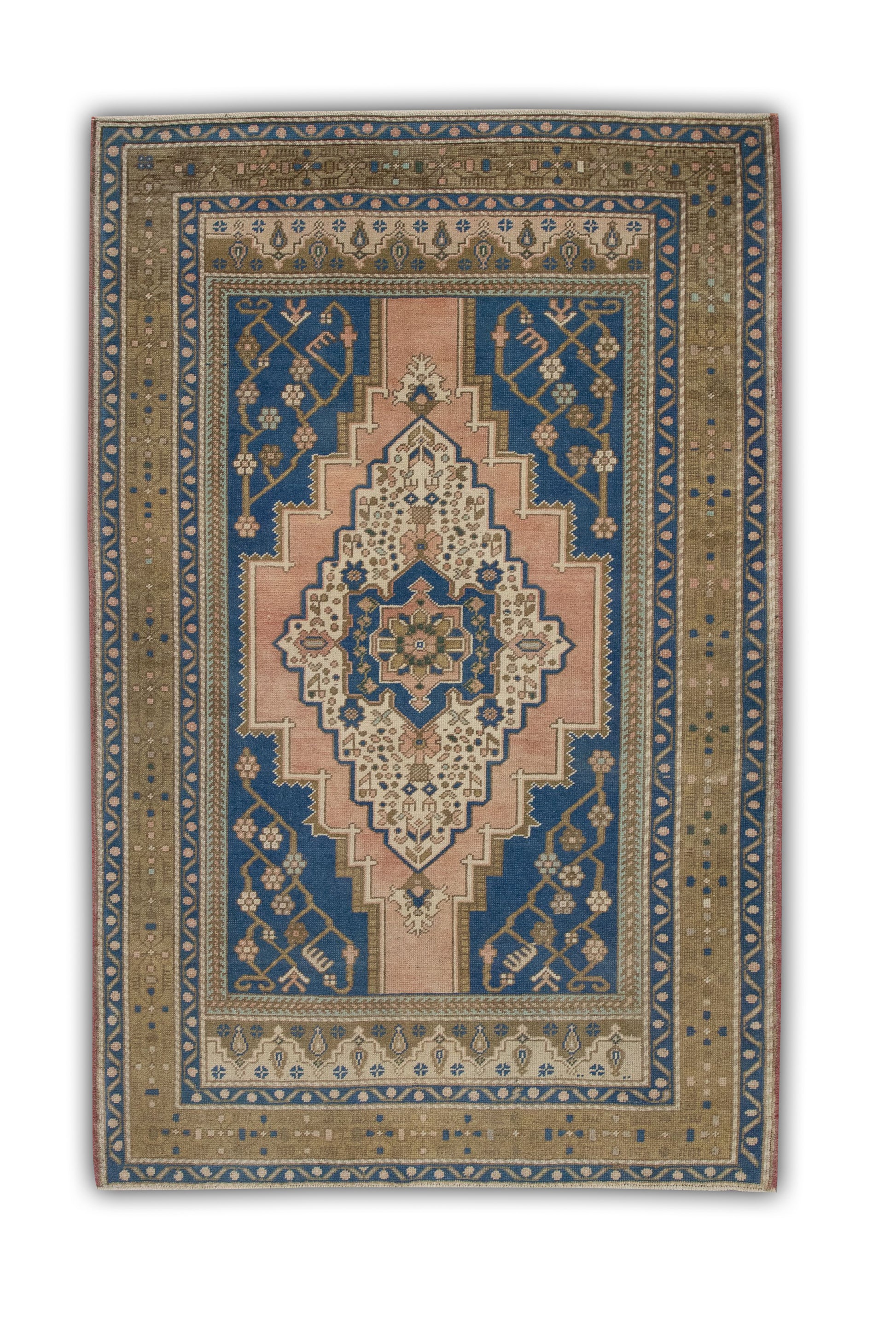 Turkish Vintage Anatolian Rug  4' x 6'2" #607