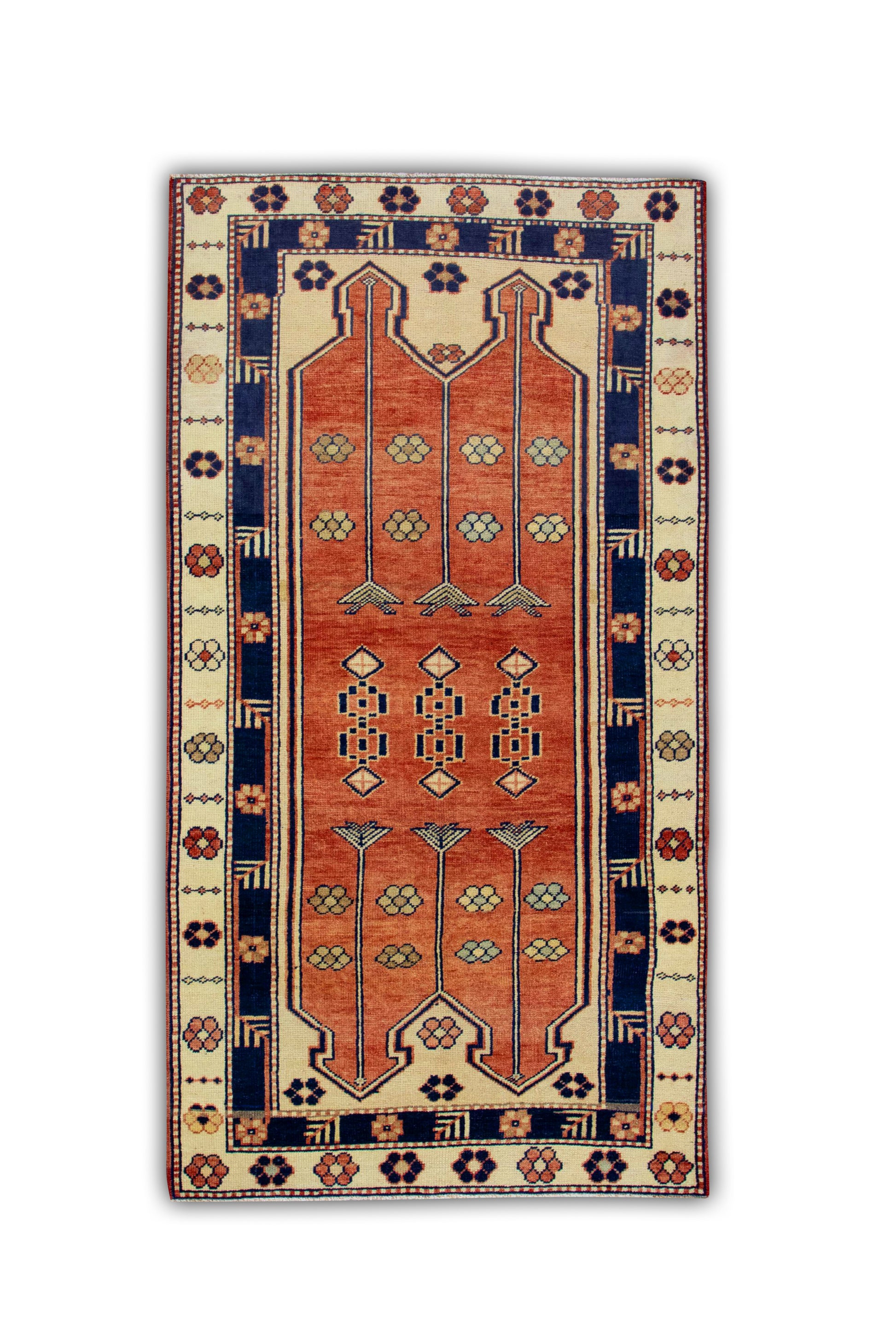 Turkish Vintage Anatolian Rug  3'5" x 6'6" #371