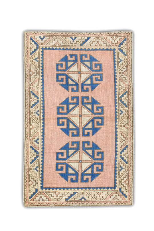 #613 Turkish Vintage Anatolian Rug  3'10" x 6'