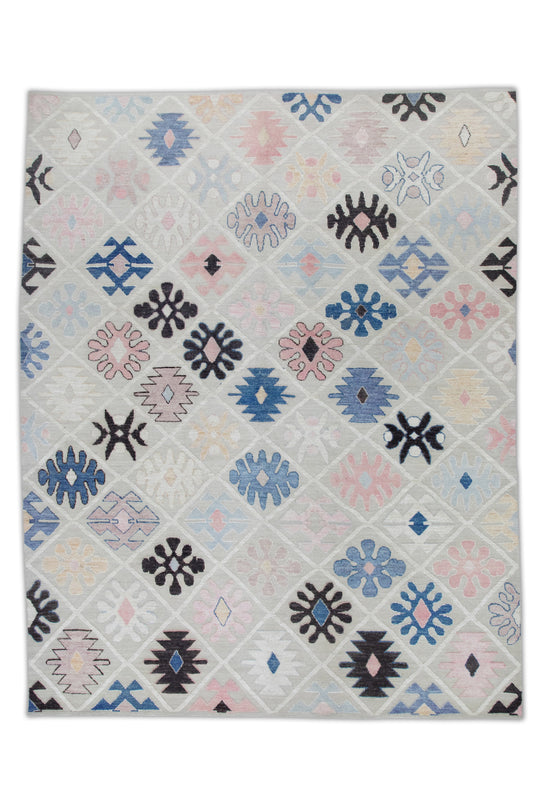 #6005 Oriental Flat Weave Turkish Kilim 11' x 13'9"