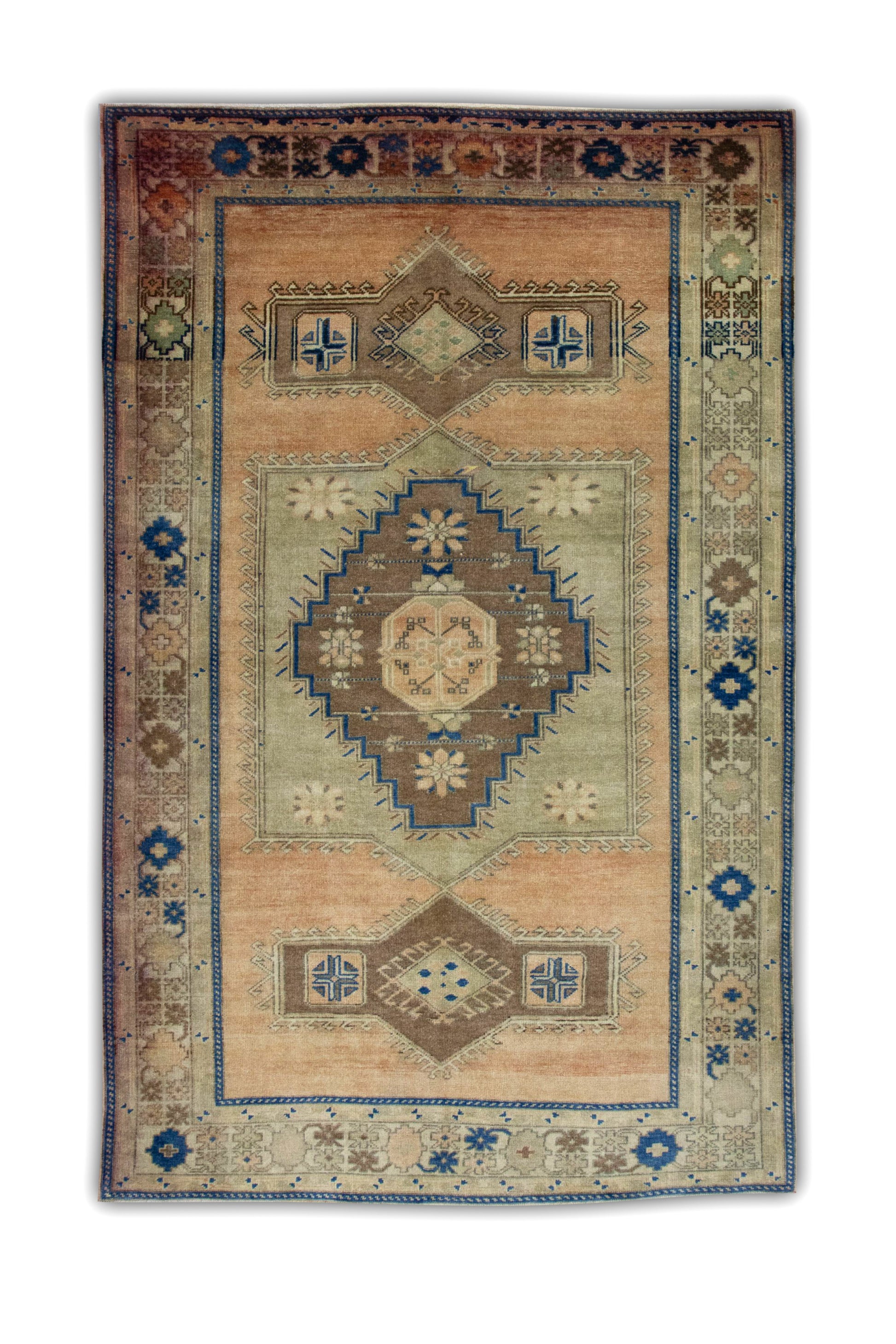 Turkish Vintage Anatolian Rug  4'4" x 6'8" #32