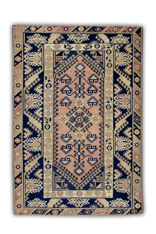 #39 Turkish Vintage Anatolian Rug  4'1" x 5'10"