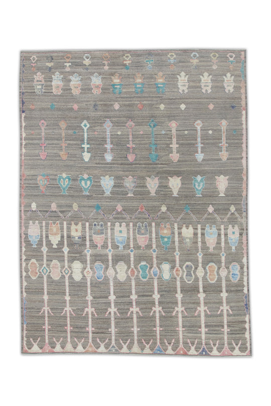 #6024 Oriental Flat Weave Turkish Kilim 8'9" x 12'