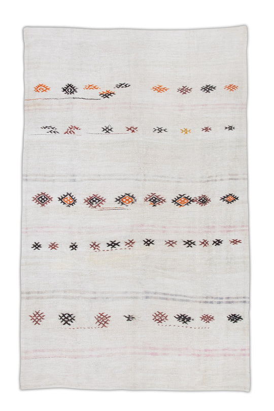 #02 Oriental Flat Weave Turkish Hemp Kilim 6'6" x 10'6"