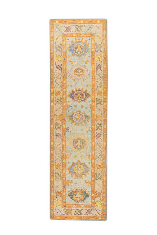 #161 Turkish Oushak 2'9" x 10'