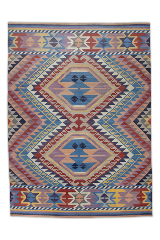 #2558 Oriental Flat Weave Turkish Kilim 10'3" x 14'7"