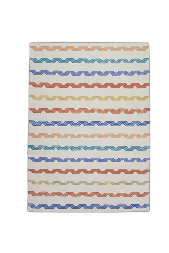 #14 Oriental Flat Weave Turkish Kilim 8'1" x 10'11"