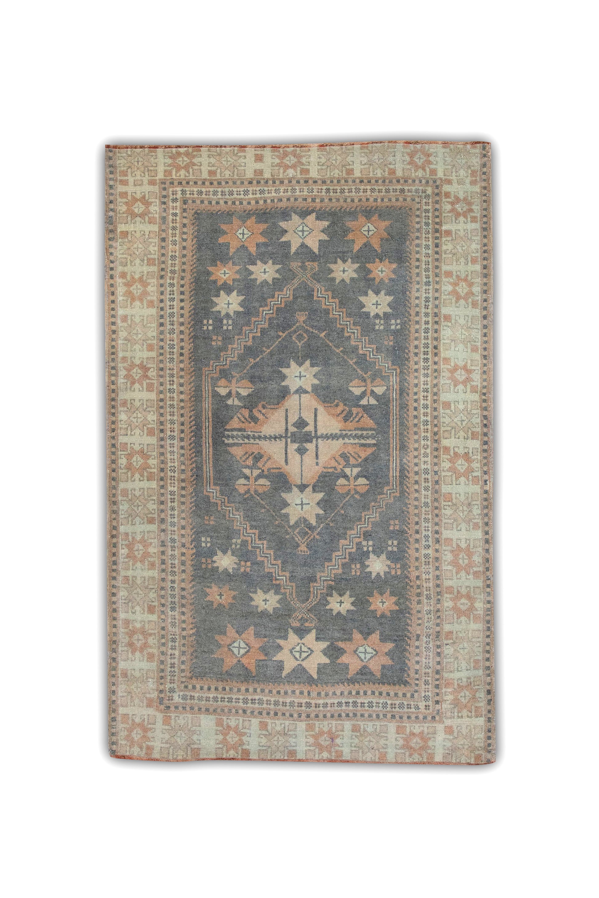Turkish Vintage Anatolian Rug  3'7" x 5'10" #101