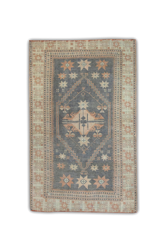 #101 Turkish Vintage Anatolian Rug  3'7" x 5'10"